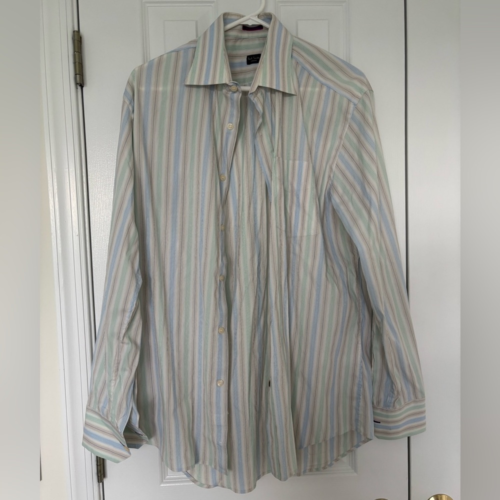 Paul Smith Men's Multicolor Striped Shirt - Neck 16